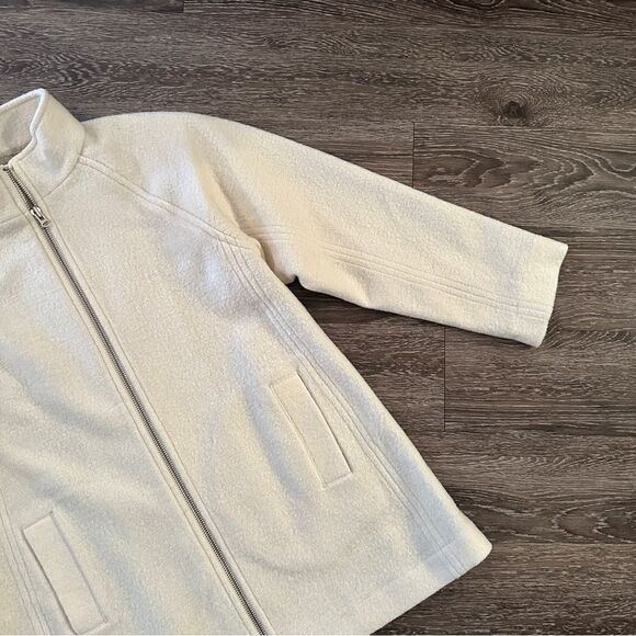 J.Crew Swingy Mockneck Coat Italian Blended Wool - Picture 3 of 9